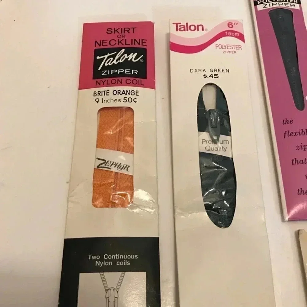 NEW Vintage Lot Ric Rick Rack Edging Zig Zag Trim Wrights Edge Tape Zippers Lot